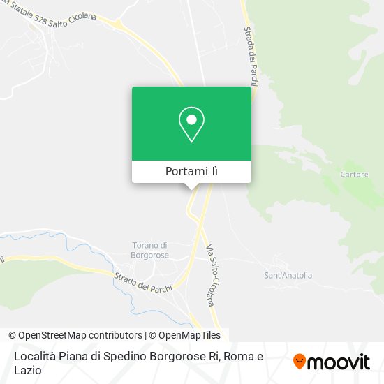 Mappa Località Piana di Spedino Borgorose Ri