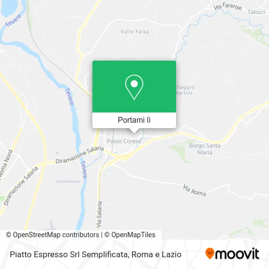 Mappa Piatto Espresso Srl Semplificata