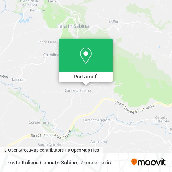 Mappa Poste Italiane Canneto Sabino