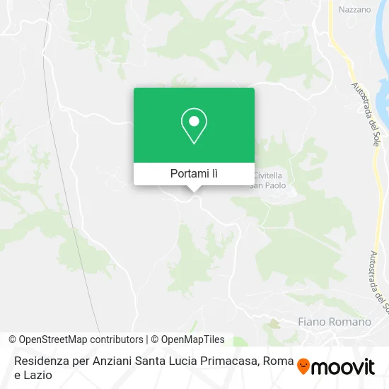 Mappa Residenza per Anziani Santa Lucia Primacasa