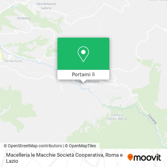 Mappa Macelleria le Macchie Società Cooperativa