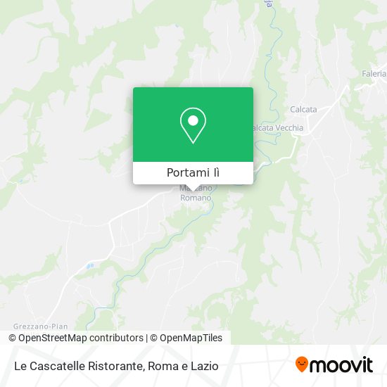 Mappa Le Cascatelle Ristorante
