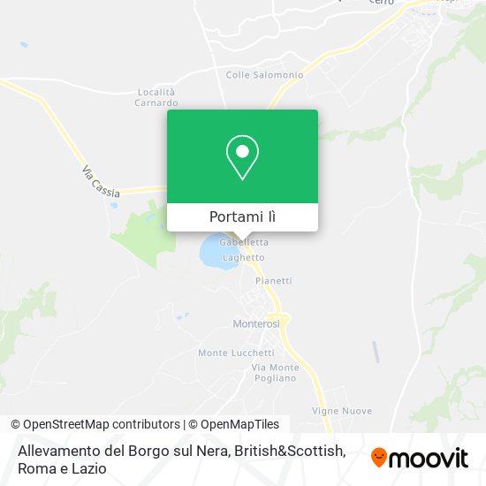 Mappa Allevamento del Borgo sul Nera, British&Scottish