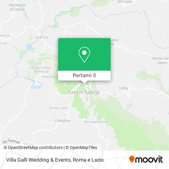 Mappa Villa Galli Wedding & Events