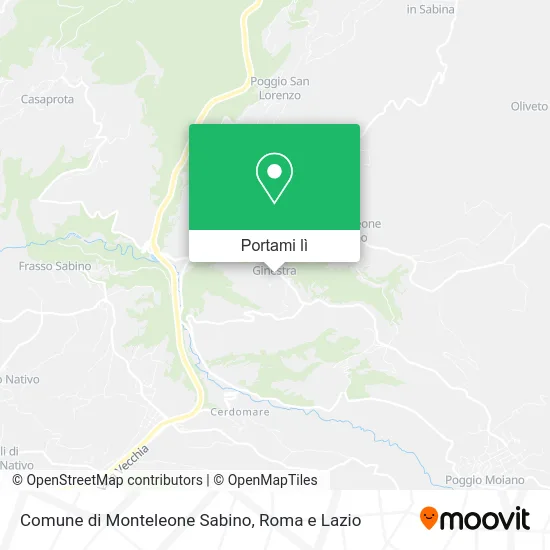 Mappa Comune di Monteleone Sabino