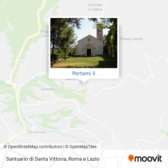 Mappa Santuario di Santa Vittoria