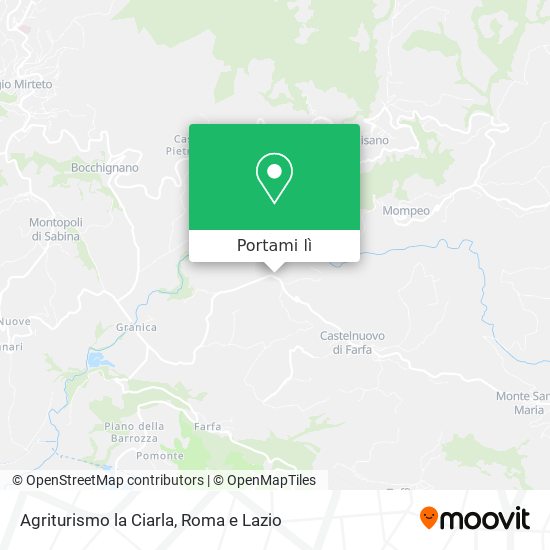 Mappa Agriturismo la Ciarla