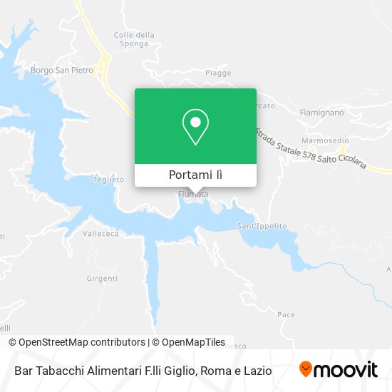 Mappa Bar Tabacchi Alimentari F.lli Giglio