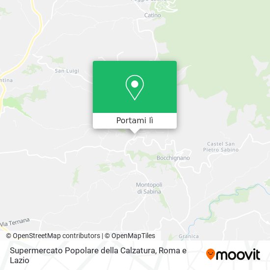 Mappa Supermercato Popolare della Calzatura