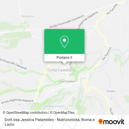 Mappa Dott.ssa Jessica Palamides - Nutrizionista