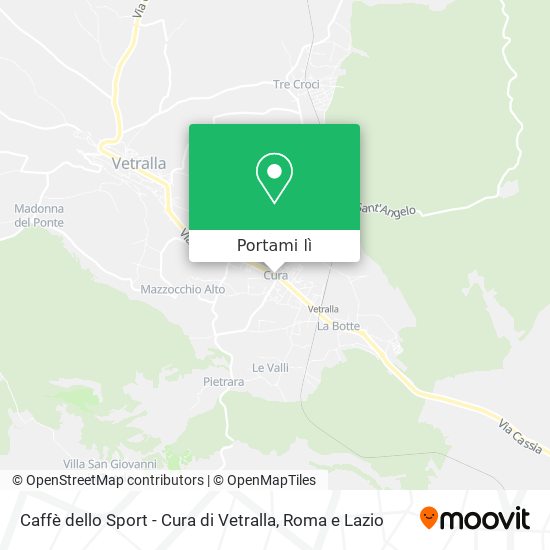 Mappa Caffè dello Sport - Cura di Vetralla