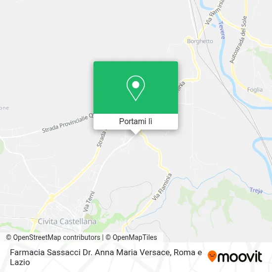 Mappa Farmacia Sassacci Dr. Anna Maria Versace