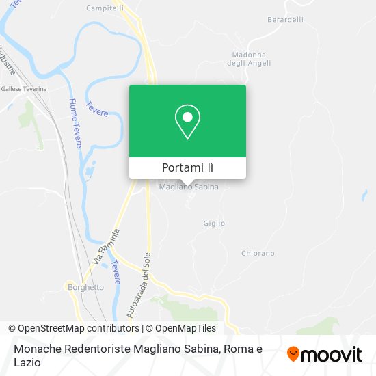 Mappa Monache Redentoriste Magliano Sabina