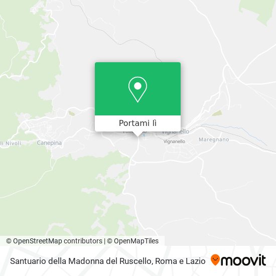 Mappa Santuario della Madonna del Ruscello