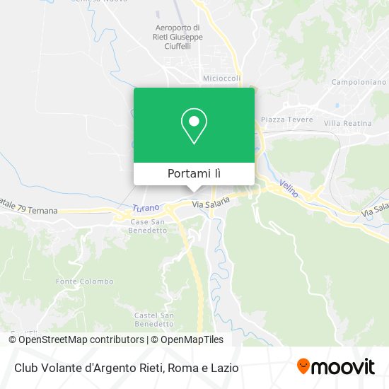 Mappa Club Volante d'Argento Rieti