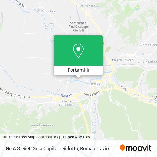 Mappa Ge.A.S. Rieti Srl a Capitale Ridotto