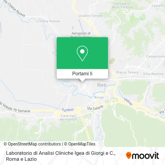 Mappa Laboratorio di Analisi Cliniche Igea di Giorgi e C.