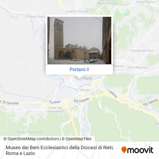 Mappa Museo dei Beni Ecclesiastici della Diocesi di Rieti