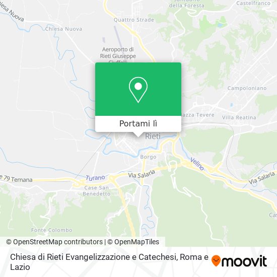 Mappa Chiesa di Rieti Evangelizzazione e Catechesi