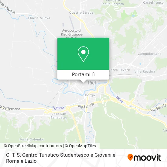 Mappa C. T. S. Centro Turistico Studentesco e Giovanile