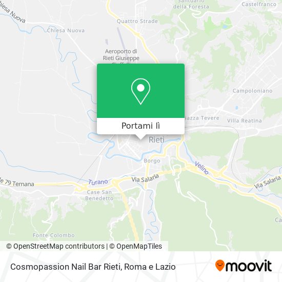 Mappa Cosmopassion Nail Bar Rieti