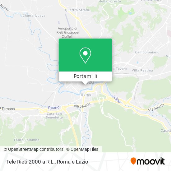 Mappa Tele Rieti 2000 a R.L.