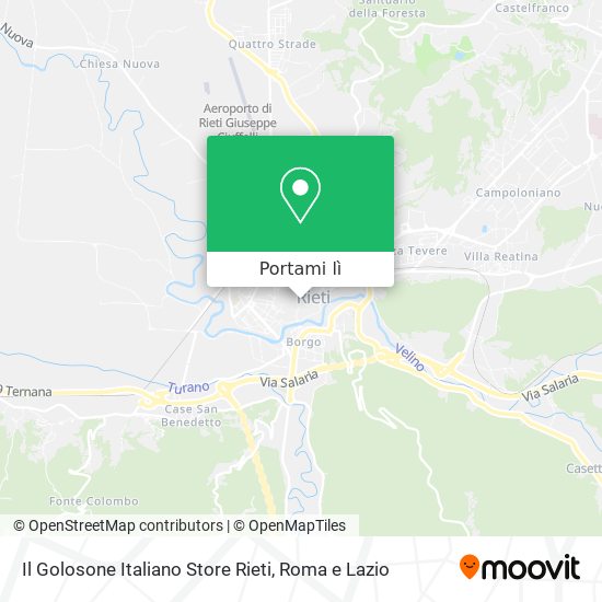 Mappa Il Golosone Italiano Store Rieti
