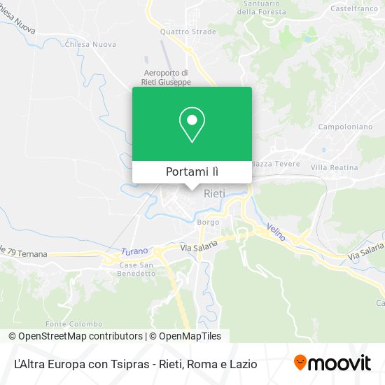 Mappa L'Altra Europa con Tsipras - Rieti