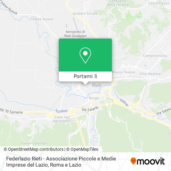 Mappa Federlazio Rieti - Associazione Piccole e Medie Imprese del Lazio