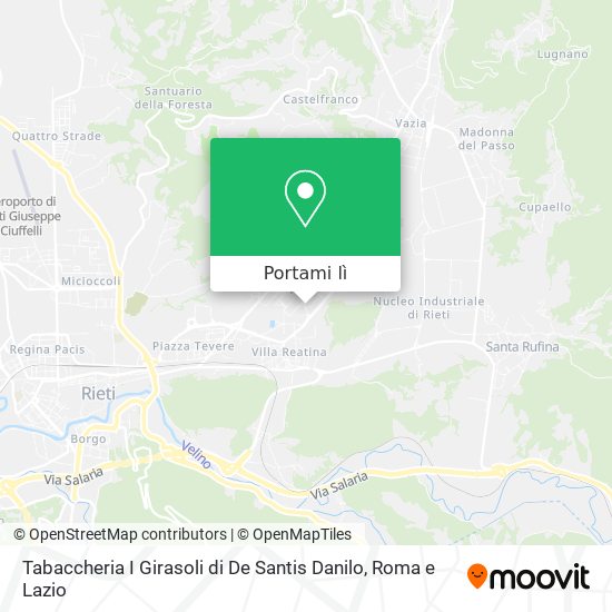 Mappa Tabaccheria I Girasoli di De Santis Danilo