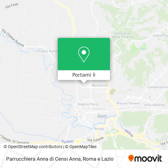 Mappa Parrucchiera Anna di Censi Anna