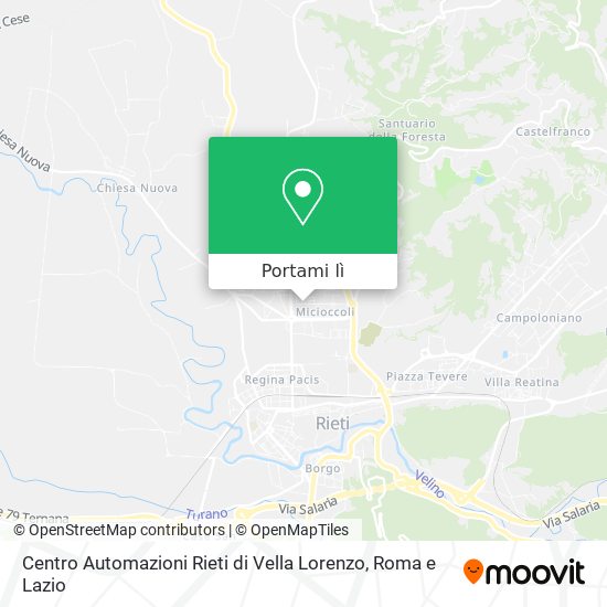 Mappa Centro Automazioni Rieti di Vella Lorenzo