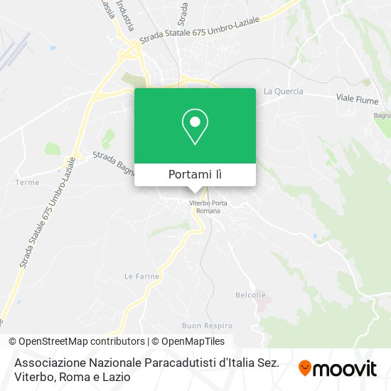 Mappa Associazione Nazionale Paracadutisti d'Italia Sez. Viterbo