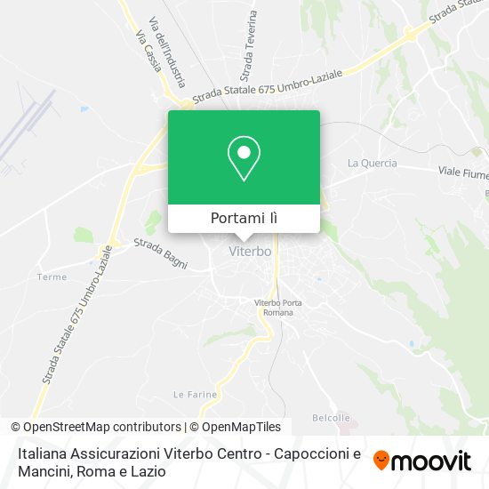 Mappa Italiana Assicurazioni Viterbo Centro - Capoccioni e Mancini