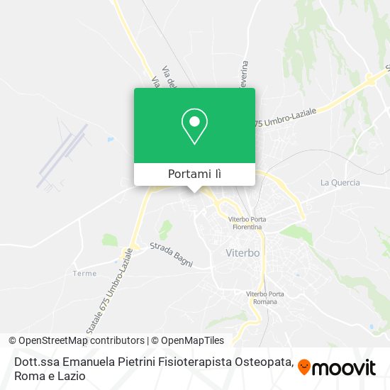 Mappa Dott.ssa Emanuela Pietrini Fisioterapista Osteopata