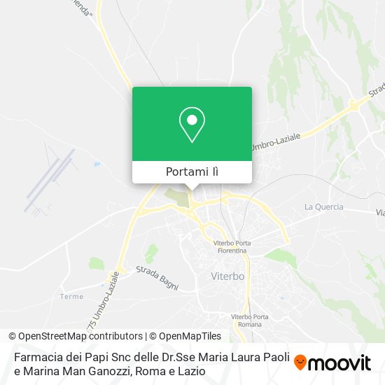 Mappa Farmacia dei Papi Snc delle Dr.Sse Maria Laura Paoli e Marina Man Ganozzi