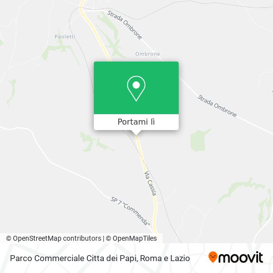 Mappa Parco Commerciale Citta dei Papi