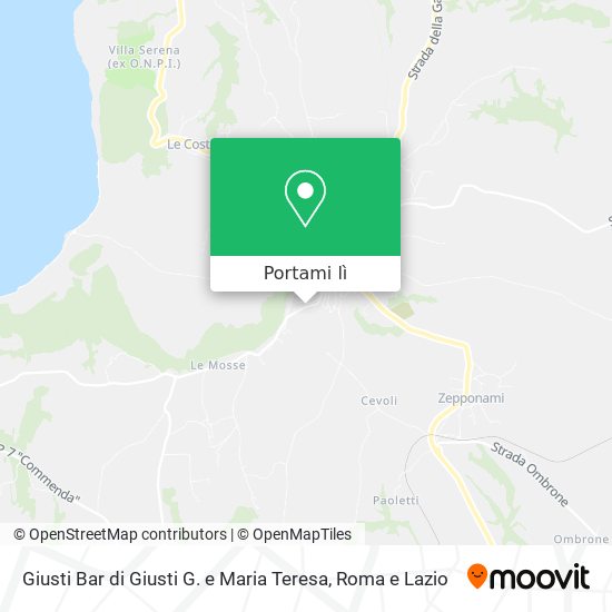 Mappa Giusti Bar di Giusti G. e Maria Teresa