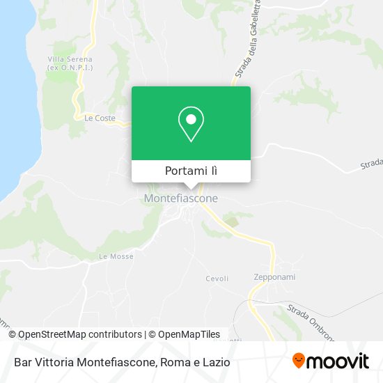 Mappa Bar Vittoria Montefiascone