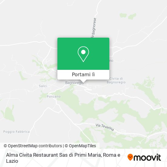 Mappa Alma Civita Restaurant Sas di Primi Maria