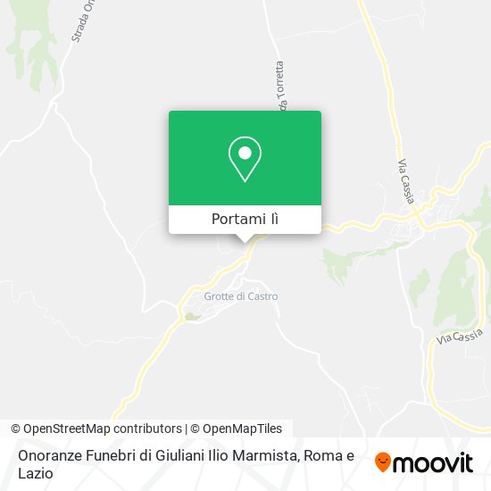 Mappa Onoranze Funebri di Giuliani Ilio Marmista