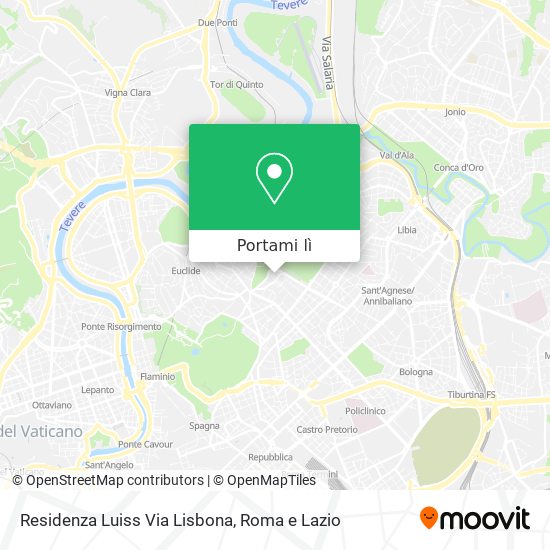Mappa Residenza Luiss Via Lisbona