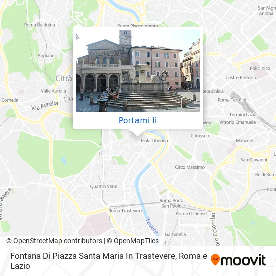 Mappa Fontana Di Piazza Santa Maria In Trastevere