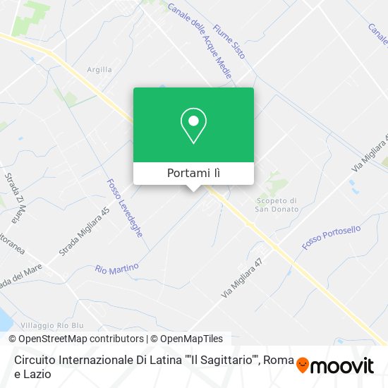 Mappa Circuito Internazionale Di Latina ""Il Sagittario""