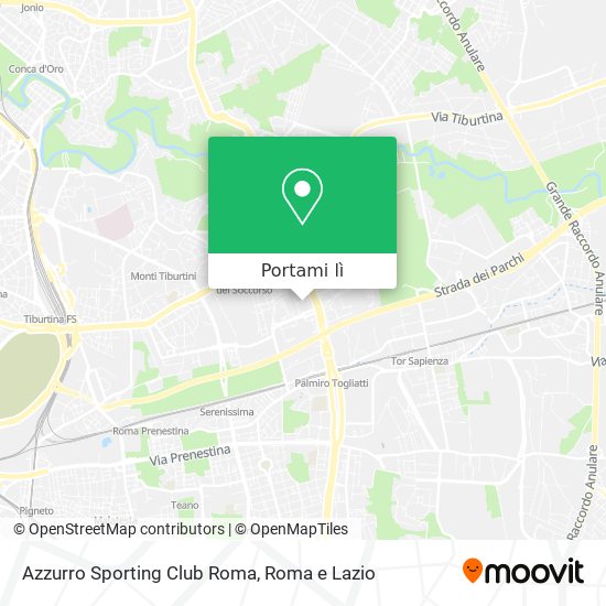 Mappa Azzurro Sporting Club Roma