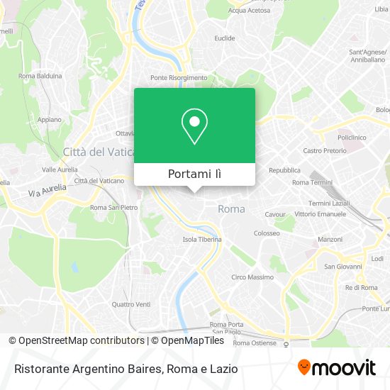 Mappa Ristorante Argentino Baires