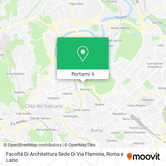 Mappa Facoltà Di Architettura Sede Di Via Flaminia
