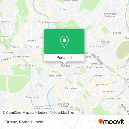 Mappa Tirreno