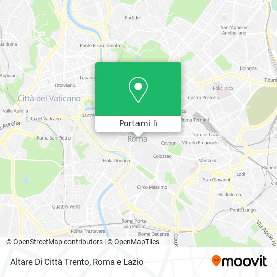 Mappa Altare Di Città Trento