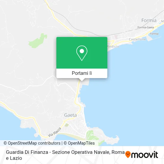 Mappa Guardia Di Finanza - Sezione Operativa Navale